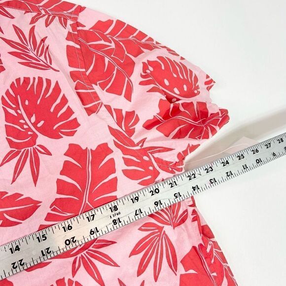 Bonobos Shirt Mens Large Pink Palm Scatter Coral Fan Slim Fit Button Up - Picture 3 of 8